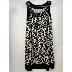 Cato Black Brown Cream‎ Animal Print Summer Dress Sleeveless Womans 14/16W